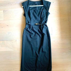 Nine West tailored pinstripe pencil dress